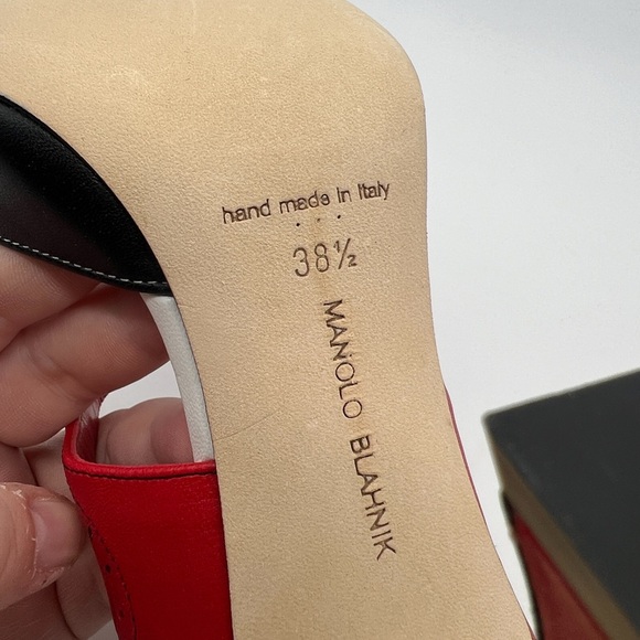 Manolo Blahnik Monzubo Bicolored Mary Jane Pumps - Picture 8 of 14